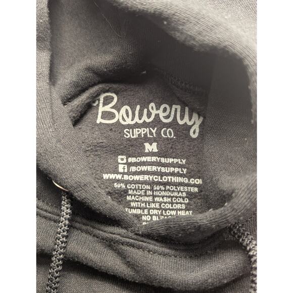 Bowery Supply Co. hoodie Sweatshirt unisex black size Mt - Picture 3 of 6